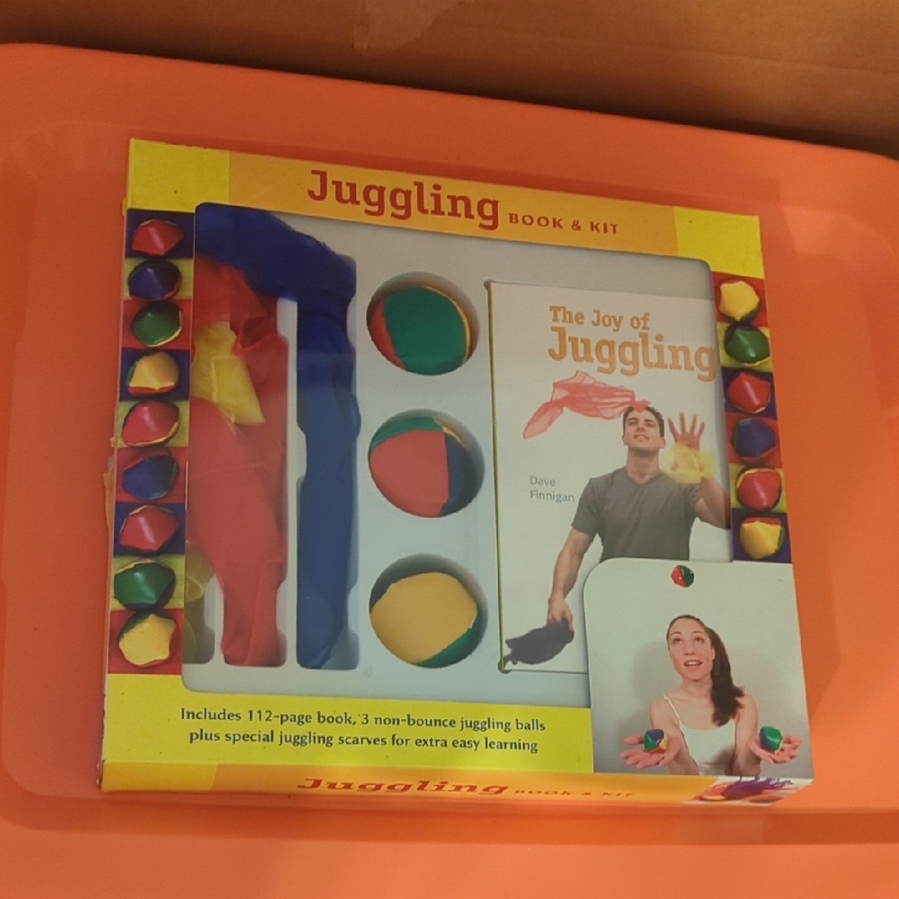 Juggling Book With Multicolor Balls And Scarves
